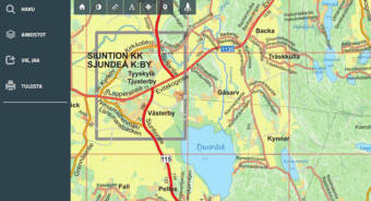 Screenshot av Sjundeås karttjänst