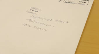 Kirjekuori osoitettu Siuntion kunnalle.
